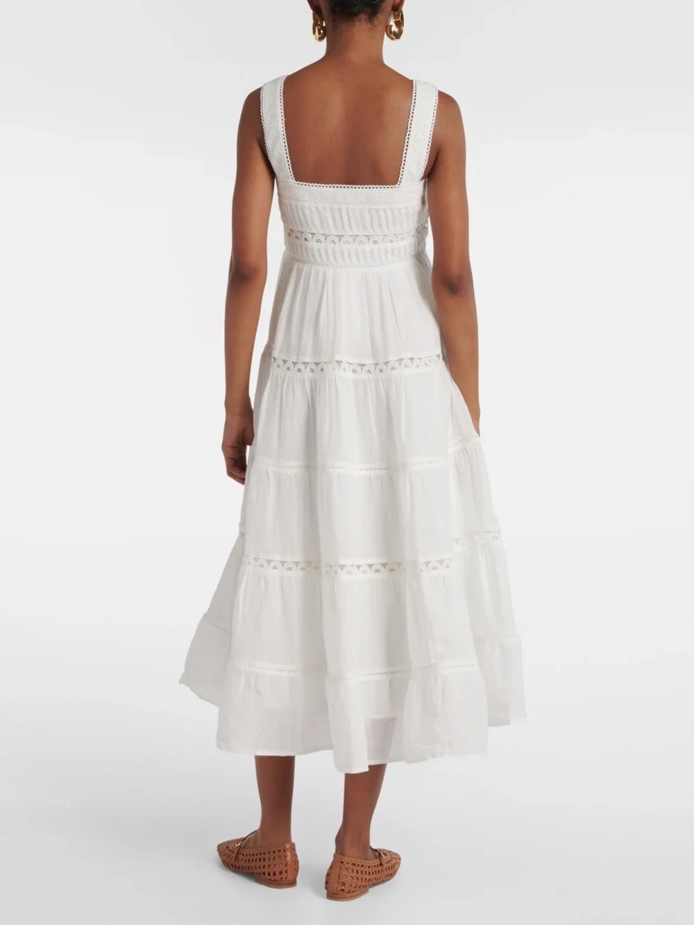 NWT DÔEN Eyelet Midi Dress XXS - Picture 3 of 8